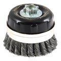 Forney Forney Industries 72869 Industrial Pro Twist Knot Wire Cup Brush  4 x 0.020 in. 2487320